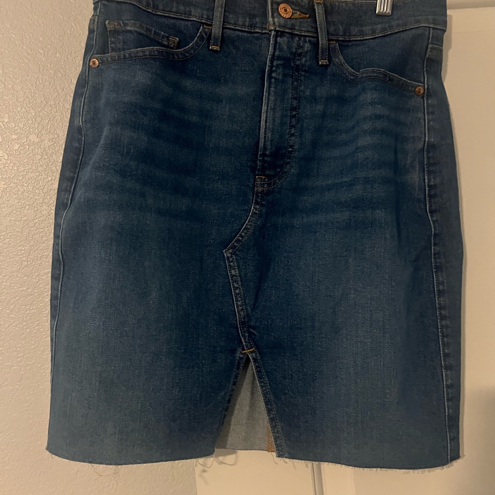 Express Blue Midi Denim Skirt